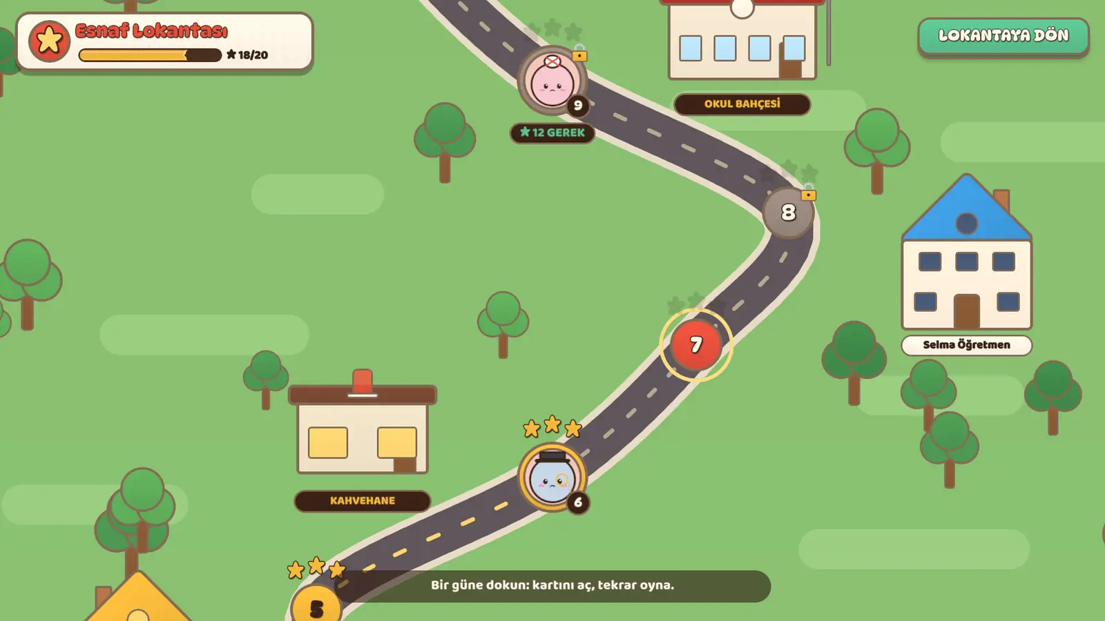 GASTRO: the neighbourhood map of the story's days